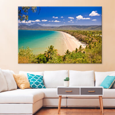 Sunny Beach Aerial View Wall Art Print 100% Australian Made