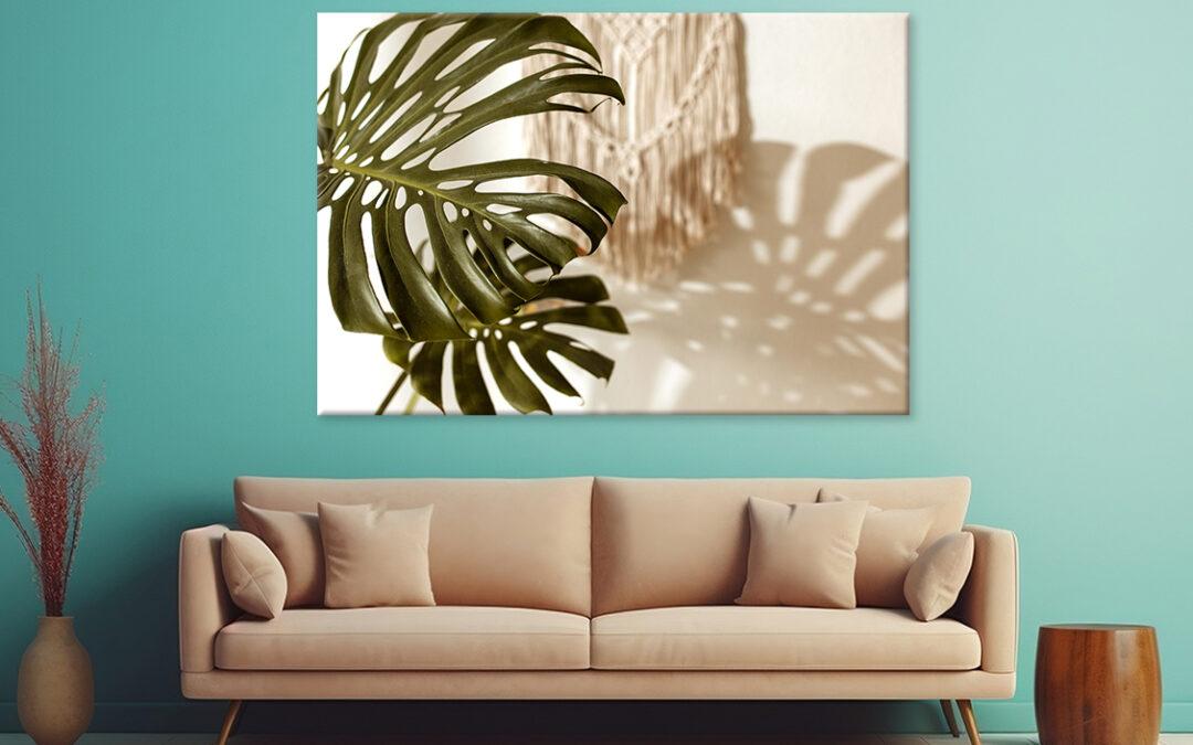 Macrame Art with Monstera Plant Wall Art Print 100% Australian Made