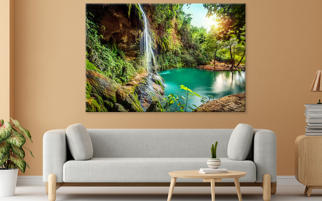 Waterfall and Greenery in Lebanon Wall Art Print 100% Australian Made