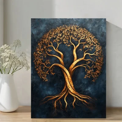 Tree of Life Persian Wall Art Canvas Framed 40x60