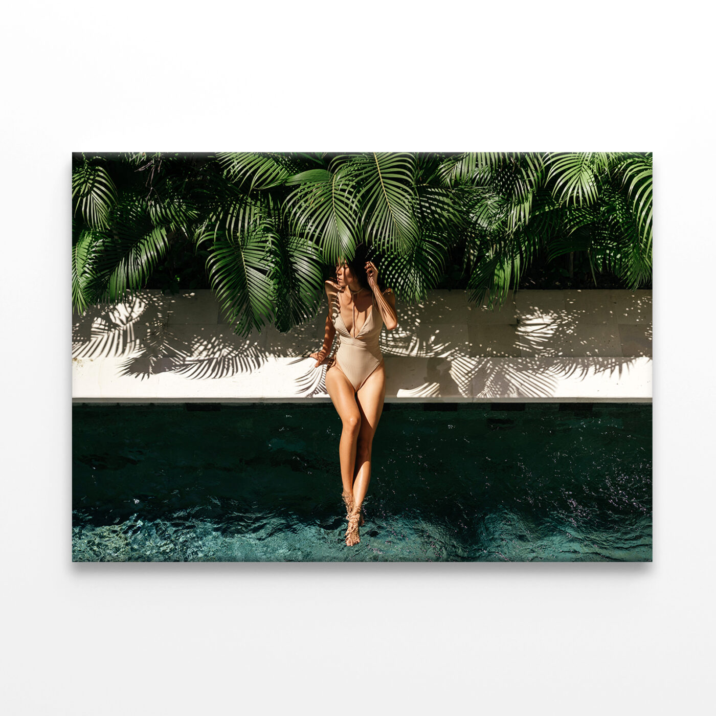 Relaxing by the Spa Poolside Wall Art Print 100% Australian Made - Image 3