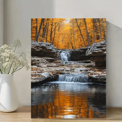 The Ozarks Autumn Landscape Wall Art Canvas Framed 40x60