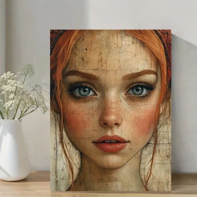 Vintage Tudor Queen Wall Art Canvas Framed 40x60