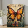 Vibrant Orange ,Purple ,Blue ,Green Weed, Trippy Butterfly Wall Art Canvas Framed 40x60