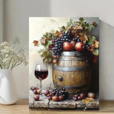 Vertical Still Life Oil Painting Wall Art Canvas Framed 40x60