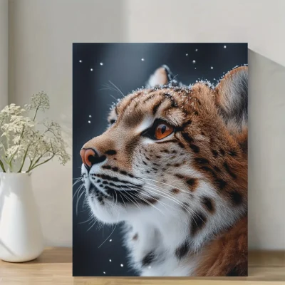 Snow Leopard Wall Art Canvas Framed 40x60