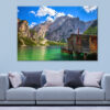 View of Braies Lake, Italy Wall Art Print 100% Australian Made - Image 2