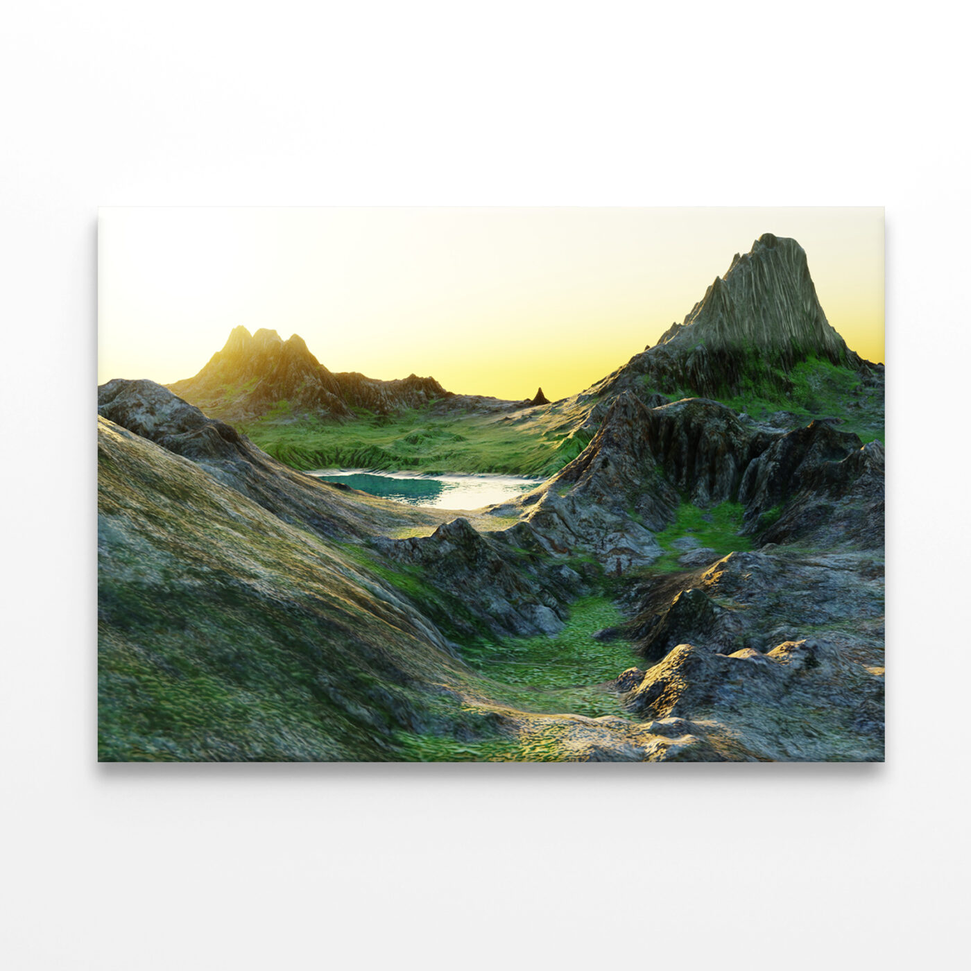 Realistic 3D Render of Lake Wall Art Print 100% Australian Made - Image 3