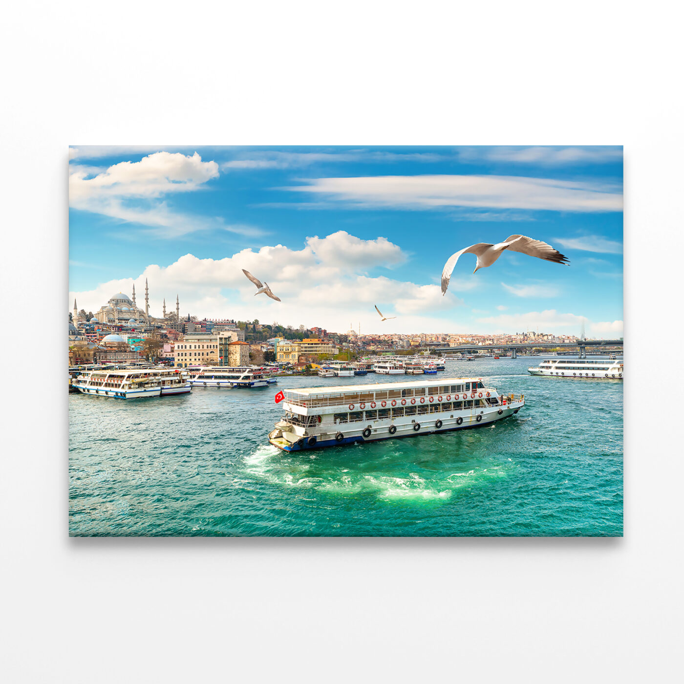 Golden Horn View with Mosque Wall Art Print 100% Australian Made - Image 3