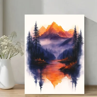 Nature Colorful Landscape Painting Wall Art Canvas Framed 40x60