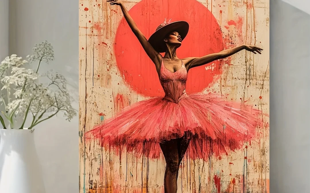Ballet Dancer Wall Art Canvas Framed 40×60