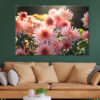 Blooming Dahlia Flowers in Garden Wall Art Print 100% Australian Made