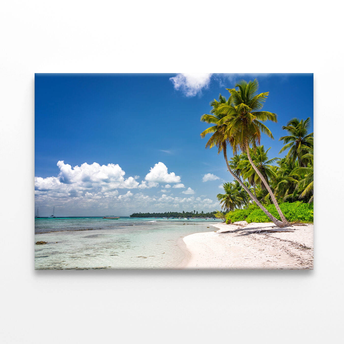 Tropical Beach with Palm Trees Wall Art Print 100% Australian Made - Image 3