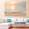 Sea Waves On The Golden Sand  Wall Art Print 100% Australian Made
