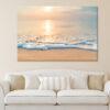 Sea Waves On The Golden Sand  Wall Art Print 100% Australian Made - Image 3