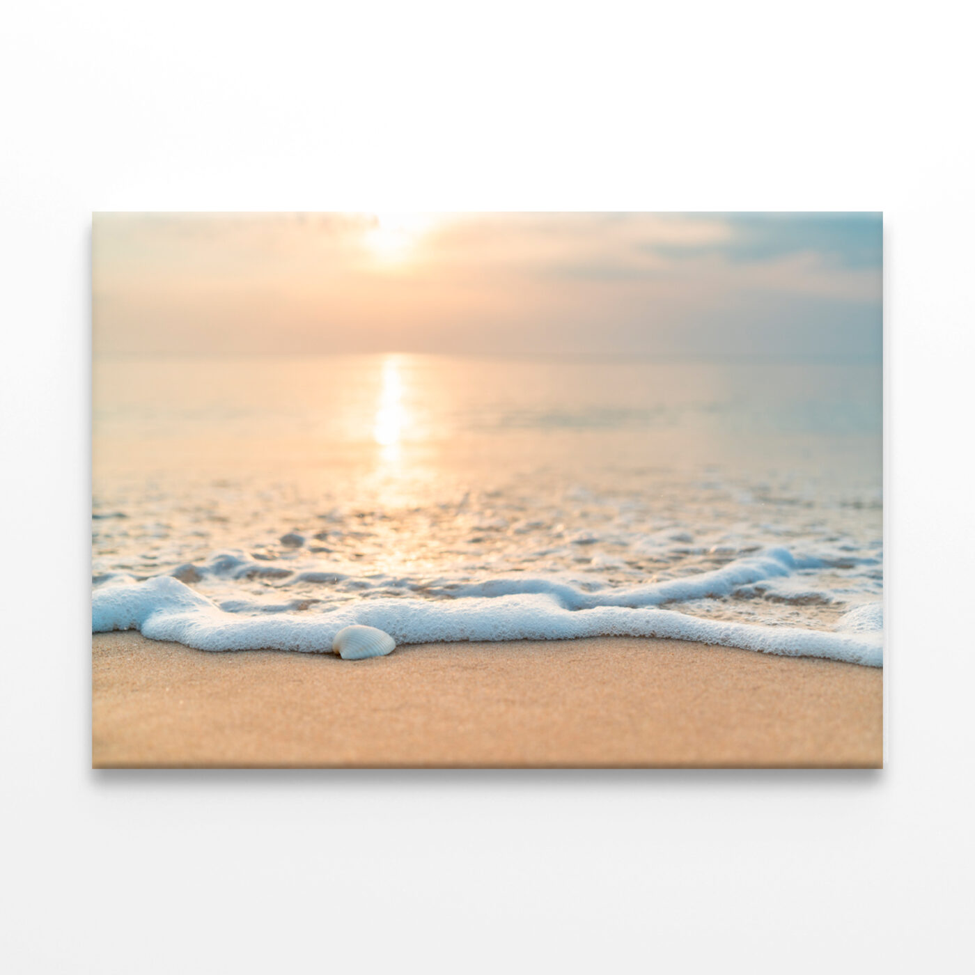 Sea Waves On The Golden Sand  Wall Art Print 100% Australian Made - Image 2