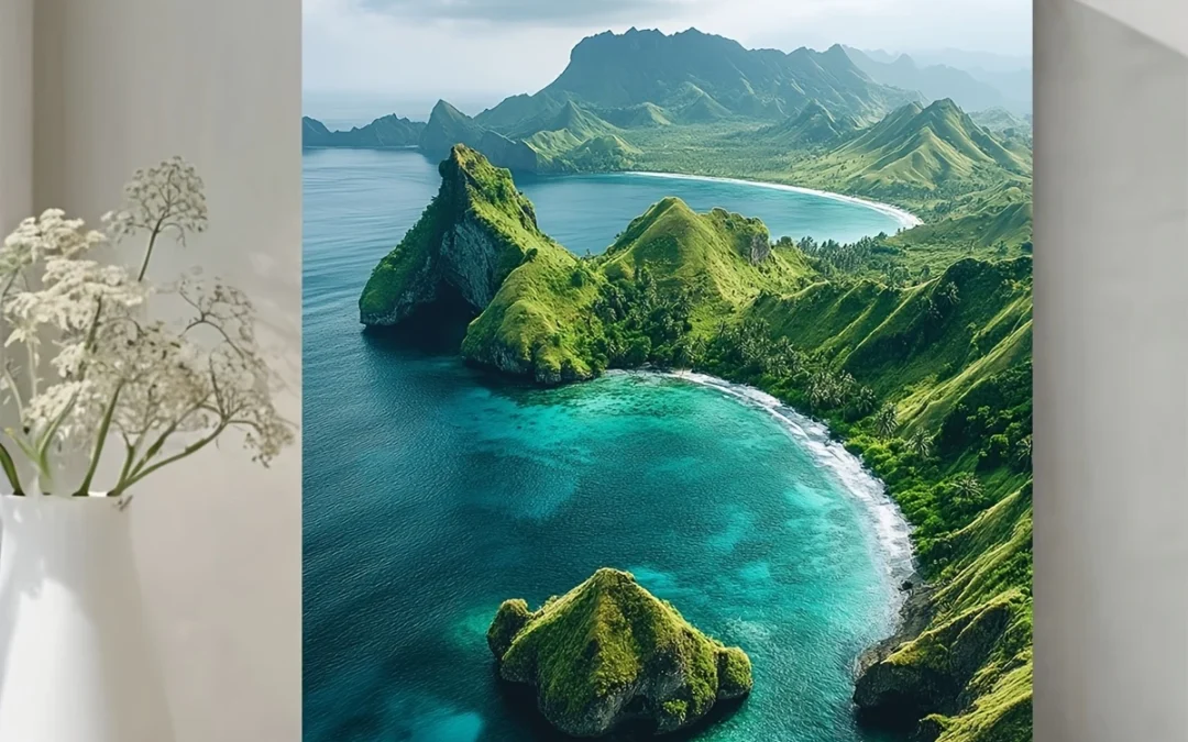 Padar Island Indonesia Wall Art Canvas Framed 40×60