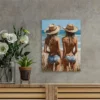 Cowgirls on the Beach  Wall Art Canvas Framed 40x60 - Image 2