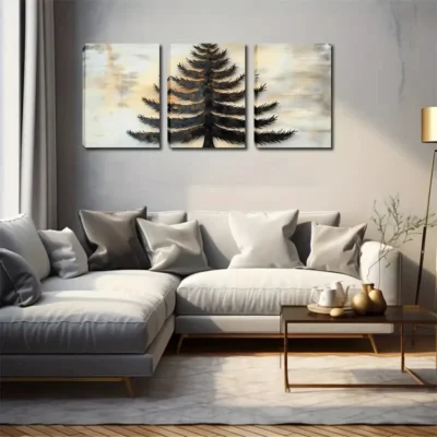 3pcs Tree Landscape in Natural Wall Art Set Canvas Framed 40x60cm - High Quality Print 100% Australian Made Wall Canvas Ready to Hang