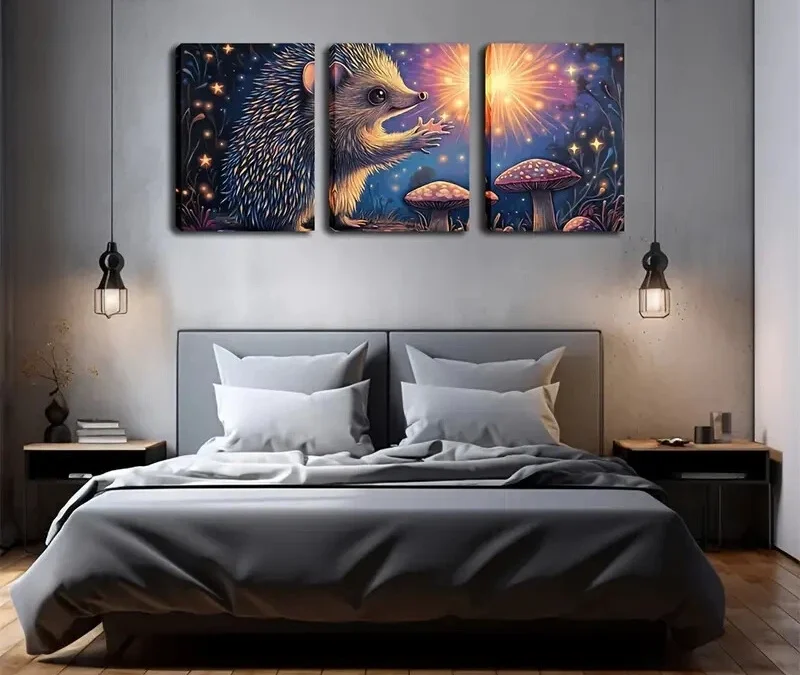 3pcs mysterious light of the forest Wall Art Set Canvas Framed 40x60cm – High Quality Print 100% Australian Made Wall Canvas Ready to Hang