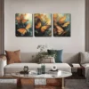 3pcs  Orange Butterflies Wall Art Set Canvas Framed 40x60cm - High Quality Print 100% Australian Made Wall Canvas Ready to Hang