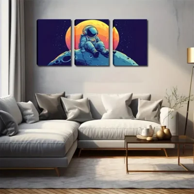 3pcs stars fantasy Universe anime style Wall Art Set Canvas Framed 40x60cm - High Quality Print 100% Australian Made Wall Canvas Ready to Hang