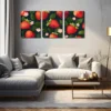 3pcs Beautiful Strawberry Light Style Wall Art Set Canvas Framed 40x60cm - High Quality Print 100% Australian Made Wall Canvas Ready to Hang - Image 2