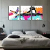 3pcs Animal music writer Children's fun style Wall Art Set Canvas Framed 50x70cm - High Quality Print 100% Australian Made Wall Canvas Ready to Hang