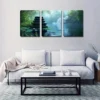 3pcs Waterfall Water Figurative Style Wall Art Set Canvas Framed 50x70cm - High Quality Print 100% Australian Made Wall Canvas Ready to Hang