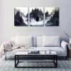 3pcs Gothic Castle & Flying Birds Landscape Wall Art Set Canvas Framed 50x70cm - High Quality Print 100% Australian Made Wall Canvas Ready to Hang
