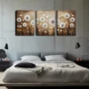3pcs Dandelion Florals Wall Art Set Canvas Framed 40x60cm - High Quality Print 100% Australian Made Wall Canvas Ready to Hang - Image 3