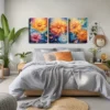 3pcs Dreamy Style Butterfly And Flower Wall Art Set Canvas Framed 40x60cm - High Quality Print 100% Australian Made Wall Canvas Ready to Hang