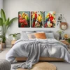 3pcs Red And Yellow Parrots Wall Art Set Canvas Framed 40x60cm - High Quality Print 100% Australian Made Wall Canvas Ready to Hang - Image 2