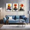 3pcs Sunset & Mountain Scenes Wall Art Set Canvas Framed 40x60cm - High Quality Print 100% Australian Made Wall Canvas Ready to Hang