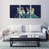 3pcs futuristic cosmic world of light Wall Art Set Canvas Framed 50x70cm - High Quality Print 100% Australian Made Wall Canvas Ready to Hang