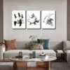 3pcs Abstract Striped Wall Art Set Canvas Framed 40x60cm - High Quality Print 100% Australian Made Wall Canvas Ready to Hang - Image 2