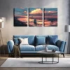 3pcs Abstract Striped Wall Art Set Canvas Framed 40x60cm - High Quality Print 100% Australian Made Wall Canvas Ready to Hang - Image 2