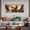 3pcs An Eagle Soaring In The Sky Wall Art Set Canvas Framed 40x60cm - High Quality Print 100% Australian Made Wall Canvas Ready to Hang - Image 2