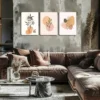 3pcs The Simple Art Of Leaves Wall Art Set Canvas Framed 40x60cm - High Quality Print 100% Australian Made Wall Canvas Ready to Hang