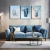 3pcs  Ice and Snow Style Animal Wall Art Set Canvas Framed 40x60cm - High Quality Print 100% Australian Made Wall Canvas Ready to Hang