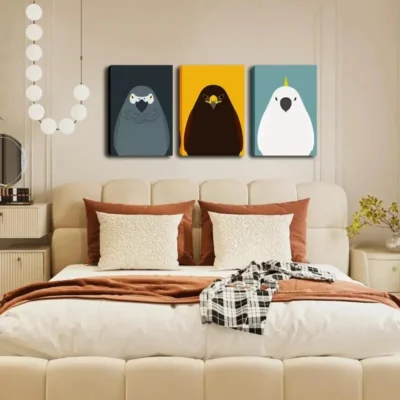 3pcs Three Kind Of Birds Wall Art Set Canvas Framed 40x60cm - High Quality Print 100% Australian Made Wall Canvas Ready to Hang