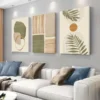 3pcs Bohemian Abstract Tropical Leaf Art Canvas Framed 50x70cm - High Quality Print 100% Australian Made Wall Canvas Ready to Hang - Image 3