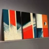 3pcs Modern Abstract Geometric Graphic universe Wall Art Set Canvas Framed 40x60cm - High Quality Print 100% Australian Made Wall Canvas Ready to Hang - Image 2