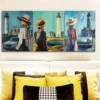 3pcs The girl by the old car (4) Wall Art Set Canvas Framed 40x60cm - High Quality Print 100% Australian Made Wall Canvas Ready to Hang - Image 2