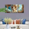 3pcs surreal Triptych Canvas Framed 50x70cm- High Quality Print 100% Australian Made Wall Canvas Ready to Hang - Image 3