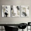 3pcs Black Beige Grey Art Canvas Framed 50x70cm- High Quality Print 100% Australian Made Wall Canvas Ready to Hang - Image 3