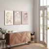 3pcs Abstract Wildflower Floral Botanical Art Canvas Framed 50x70cm- High Quality Print 100% Australian Made Wall Canvas Ready to Hang - Image 3