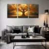 3pcs Majestic Giant Tree with Sunlight Through Wall Art Set Canvas Framed 40x60cm - High Quality Print 100% Australian Made Wall Canvas Ready to Hang - Image 2