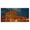 Rome Colosseum Starry Sky 3 Piece Canvas Framed 50x70cm- High Quality Print 100% Australian Made Wall Canvas Ready to Hang - Image 2