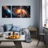 3pcs Stunning Galaxies Wall Art Set Canvas Framed 40x60cm - High Quality Print 100% Australian Made Wall Canvas Ready to Hang - Image 2